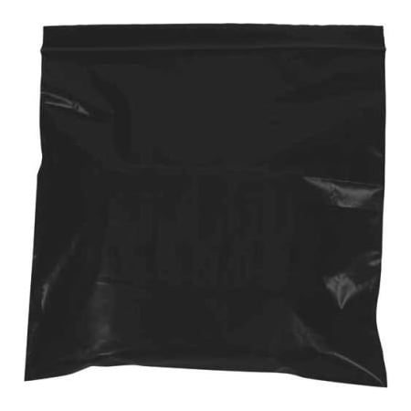 Global Industrial„¢ Reclosable Poly Bags, 8W X 10L, 2 Mil, Black, 1000/Pack